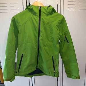 green ski/snow jacket